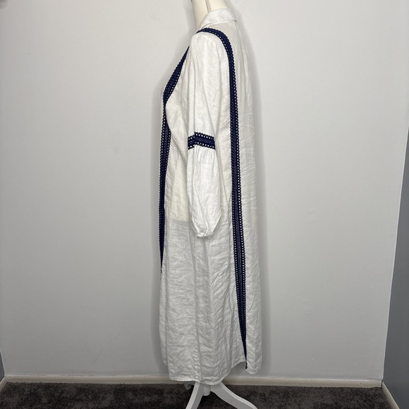 Soft Surroundings Ravenna Linen Womens Shirt Dress Size Large Beach Cruise - Picture 4 of 8